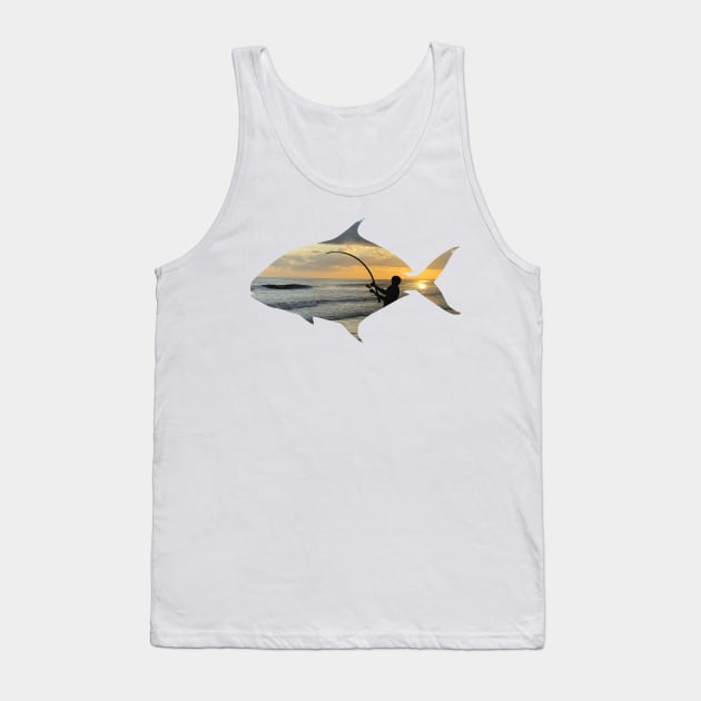 Florida pompano surf fishing Tank Top by SuthrnView